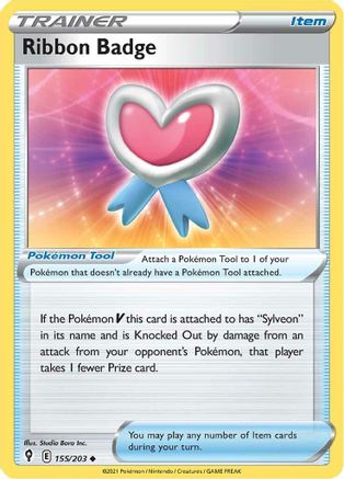 Ribbon Badge 155/203 - Evolving Skies Reverse Holofoil