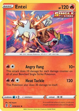 Entei 19/203 - Evolving Skies Reverse Holofoil