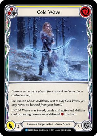 Cold Wave (Yellow) (ELE039) - Tales of Aria Unlimited Edition Rainbow Foil