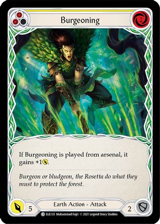 Burgeoning (Yellow) (ELE135) - Tales of Aria 1st Edition Rainbow Foil