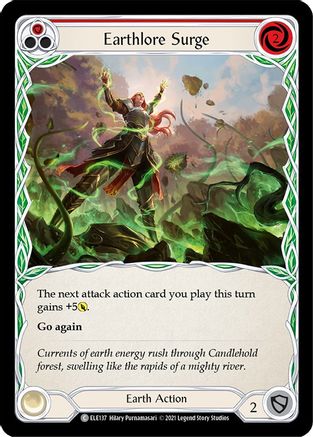 Earthlore Surge (Red) (ELE137) - Tales of Aria 1st Edition Rainbow Foil