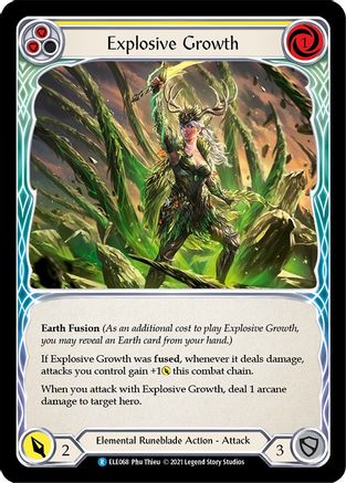 Explosive Growth (Yellow) (ELE068) - Tales of Aria Unlimited Edition Rainbow Foil