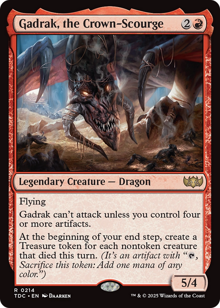 Gadrak, the Crown-Scourge (TDC-214) - Tarkir: Dragonstorm Commander - Premium MTG Single from Wizards of the Coast - Just $0.08! Shop now at Game Crave Tournament Store
