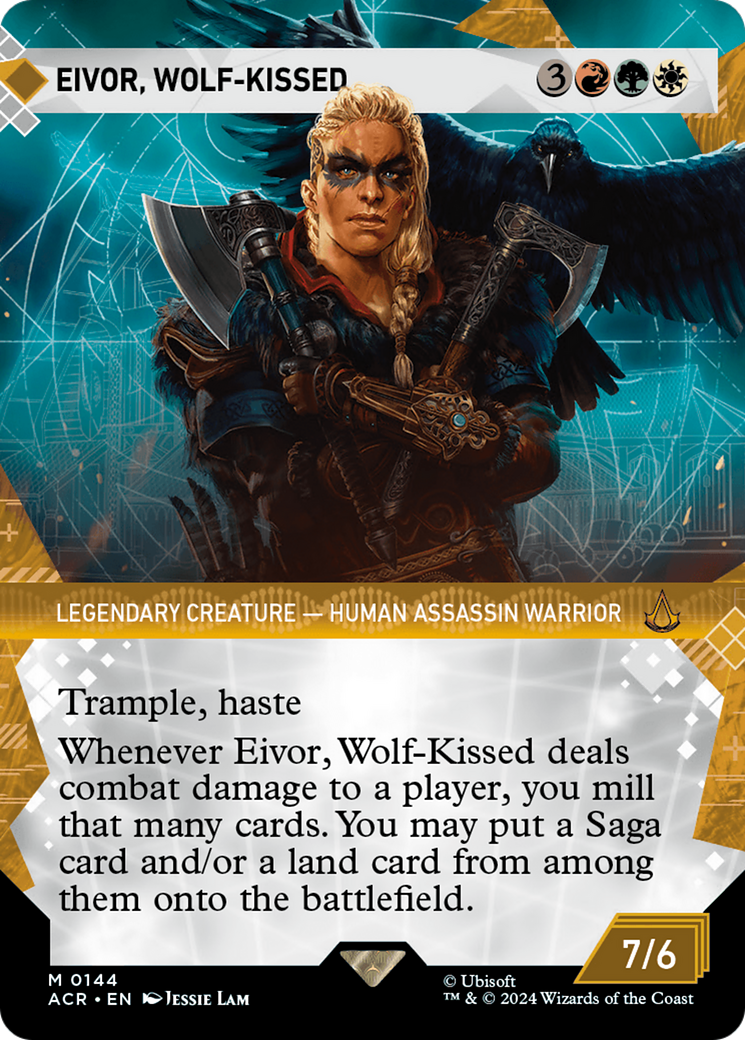 Eivor, Wolf-Kissed (ACR-144) - Assassin's Creed: (Showcase) (Borderless) - Premium MTG Single from Wizards of the Coast - Just $3.06! Shop now at Game Crave Tournament Store