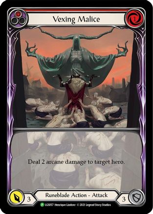 Vexing Malice (Red) (Extended Art) (LGS057) - Flesh and Blood: Promo Cards Rainbow Foil