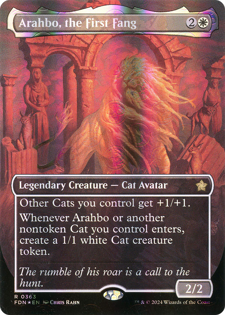 Arahbo, the First Fang (FDN-363) - Foundations (Borderless) Foil - Premium MTG Single from Wizards of the Coast - Just $15.10! Shop now at Game Crave Tournament Store