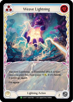 Weave Lightning (Blue) (LGS077) - Flesh and Blood: Promo Cards Rainbow Foil
