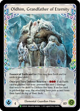 Oldhim, Grandfather of Eternity - HER048 (HER048) - Flesh and Blood: Promo Cards Rainbow Foil
