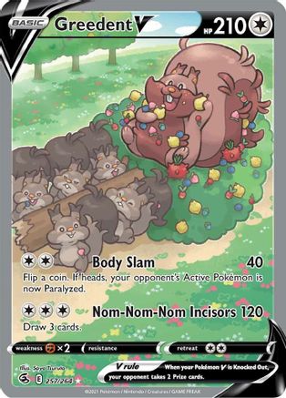 Greedent V 257/264 - Fusion Strike Holofoil