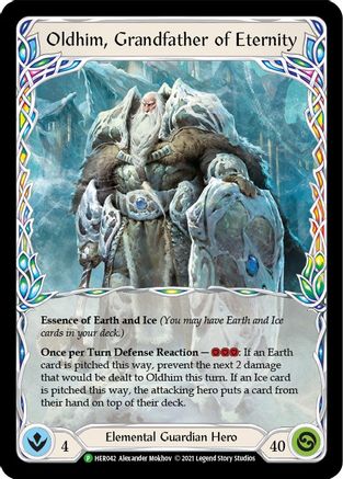 Oldhim, Grandfather of Eternity - HER042 (HER042) - Flesh and Blood: Promo Cards Cold Foil