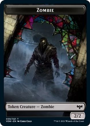 Zombie (008) // Vampire (016) Double-Sided Token (VOW-8 // 16) - Innistrad: Crimson Vow Foil