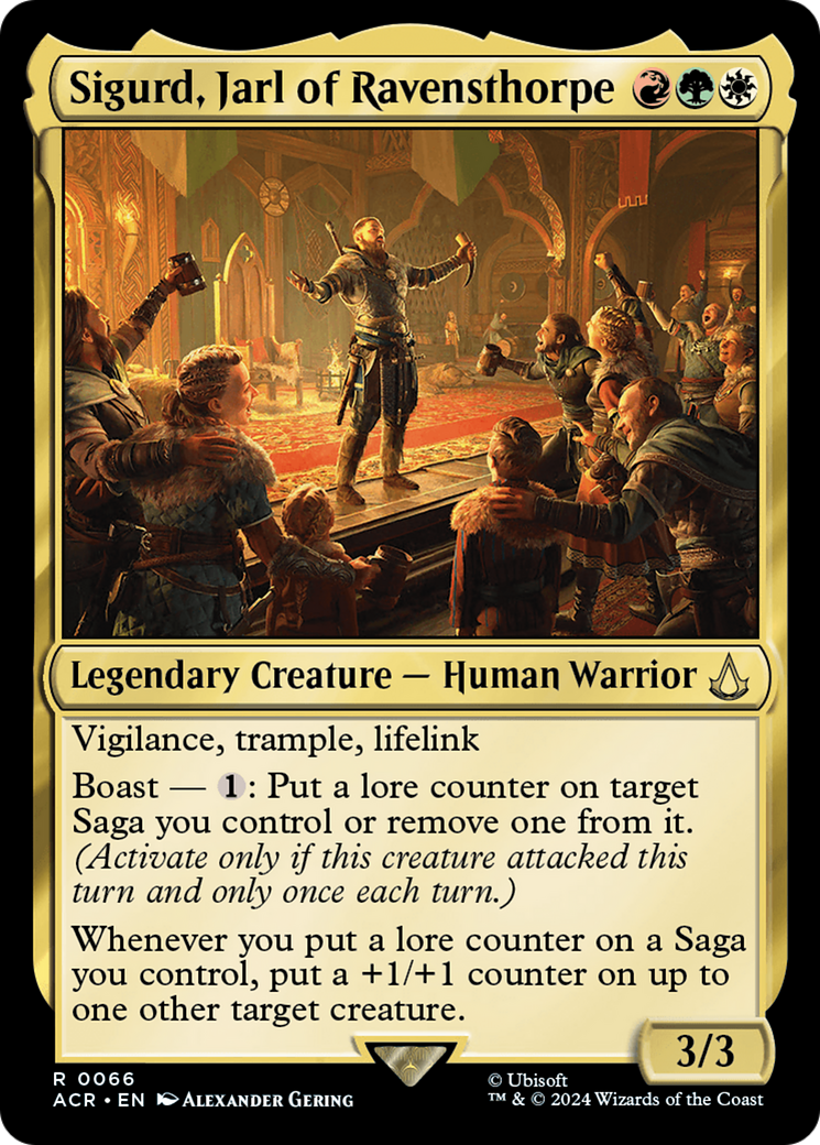Sigurd, Jarl of Ravensthorpe (ACR-066) - Assassin's Creed Foil - Premium MTG Single from Wizards of the Coast - Just $1.23! Shop now at Game Crave Tournament Store