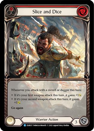 Slice and Dice (Red) (Extended Art) (EVR057) - Everfest 1st Edition Rainbow Foil