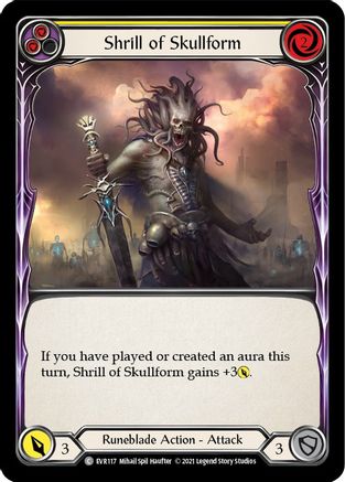 Shrill of Skullform (Yellow) (EVR117) - Everfest 1st Edition Rainbow Foil