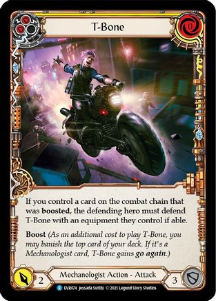 T-Bone (Yellow) (EVR074) - Everfest 1st Edition Rainbow Foil