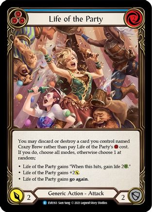 Life of the Party (Blue) (EVR163) - Everfest 1st Edition Rainbow Foil