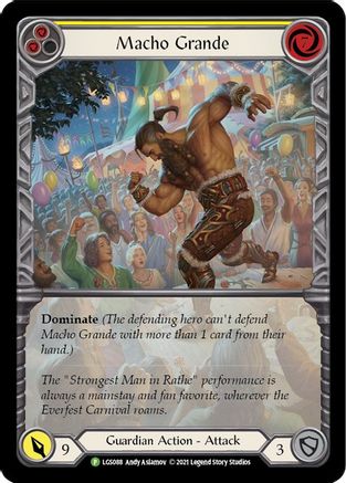 Macho Grande (Yellow) (LGS088) - Flesh and Blood: Promo Cards Rainbow Foil