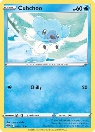 Cubchoo 42/172 - Brilliant Stars Reverse Holofoil