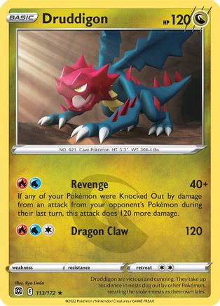 Druddigon 113/172 - Brilliant Stars Reverse Holofoil