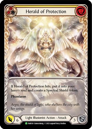 Herald of Protection (Yellow) (FAB030) - Flesh and Blood: Promo Cards Rainbow Foil