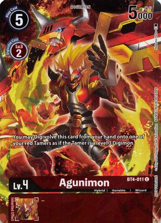 Agunimon (Tamer's Evolution Box 2) (BT4-011) - Great Legend Foil - Premium Digimon Single from Bandai - Just $1.05! Shop now at Game Crave Tournament Store