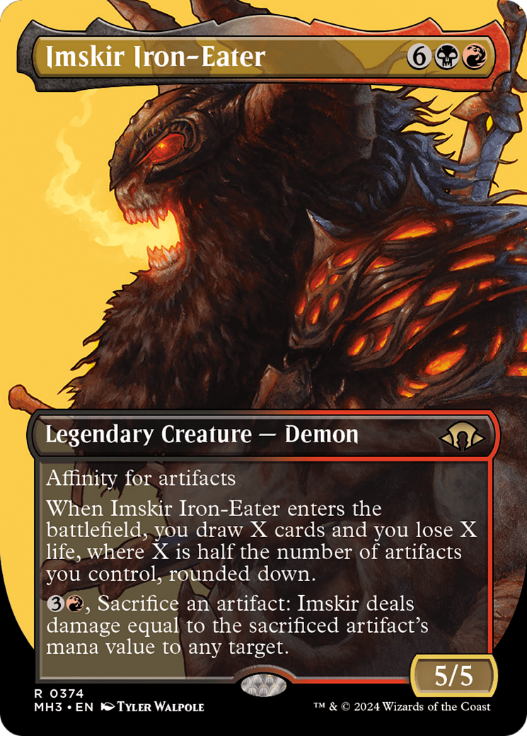 Imskir Iron-Eater (MH3-374) - Modern Horizons 3 (Borderless) Foil - Premium MTG Single from Wizards of the Coast - Just $1.48! Shop now at Game Crave Tournament Store