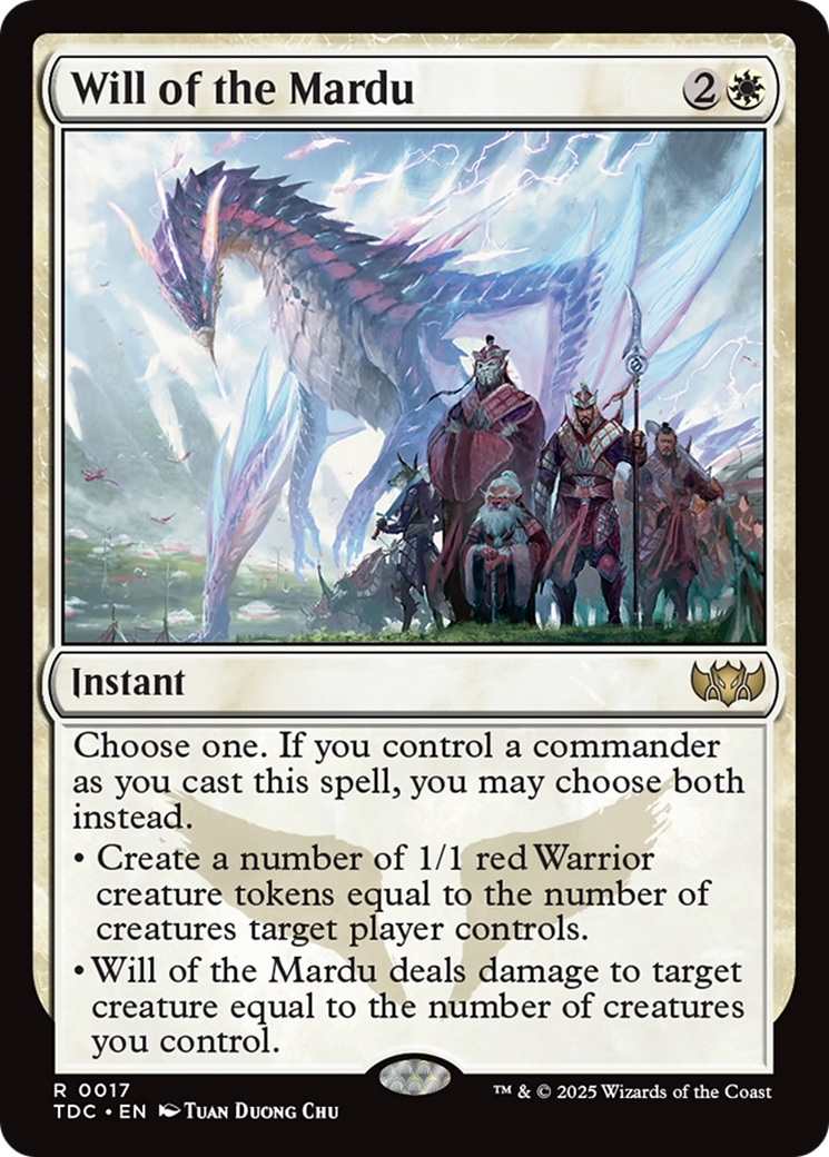 Will of the Mardu (TDC-017) - Tarkir: Dragonstorm Commander - Premium MTG Single from Wizards of the Coast - Just $0.88! Shop now at Game Crave Tournament Store