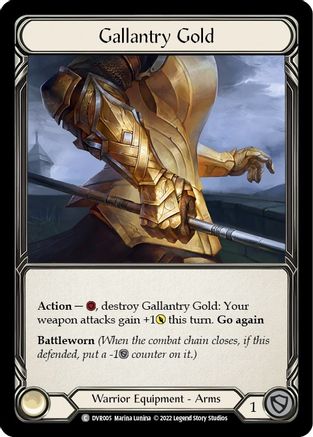 Gallantry Gold (DVR005) - Classic Battles: Rhinar vs Dorinthea Rainbow Foil