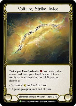 Voltaire, Strike Twice (Golden) (FAB075) - Flesh and Blood: Promo Cards