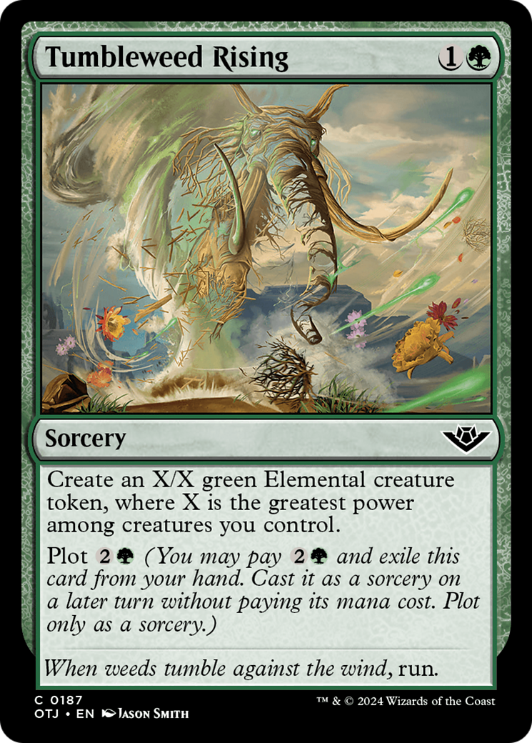 Tumbleweed Rising (OTJ-187) - Outlaws of Thunder Junction Foil - Premium MTG Single from Wizards of the Coast - Just $0.25! Shop now at Game Crave Tournament Store
