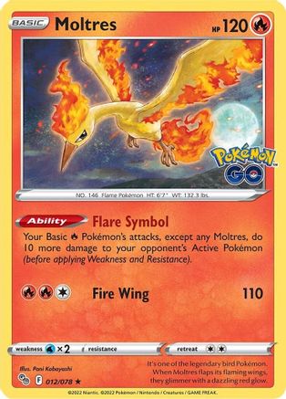 Moltres 12/78 - Pokmon GO Holofoil