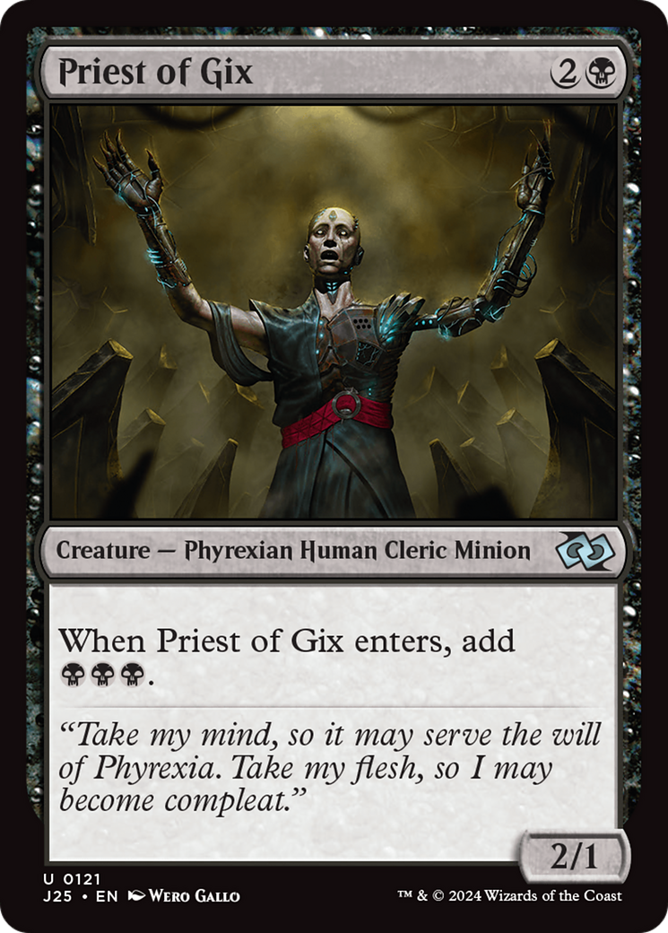 Priest of Gix (J25-121) - Foundations Jumpstart - Premium MTG Single from Wizards of the Coast - Just $0.25! Shop now at Game Crave Tournament Store