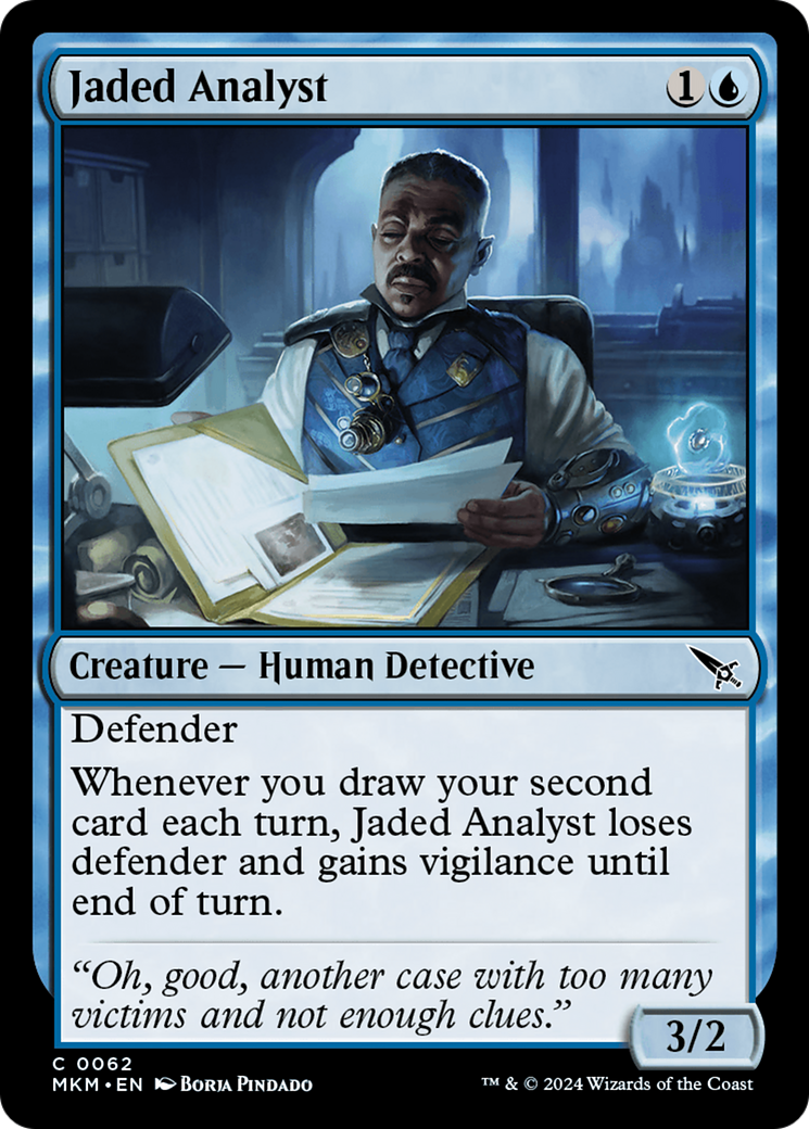 Jaded Analyst (MKM-062) - Murders at Karlov Manor Foil - Premium MTG Single from Wizards of the Coast - Just $0.25! Shop now at Game Crave Tournament Store