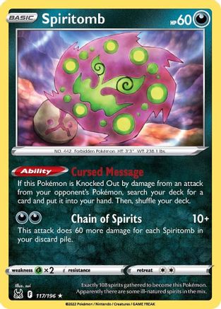 Spiritomb 117/196 - Lost Origin Reverse Holofoil