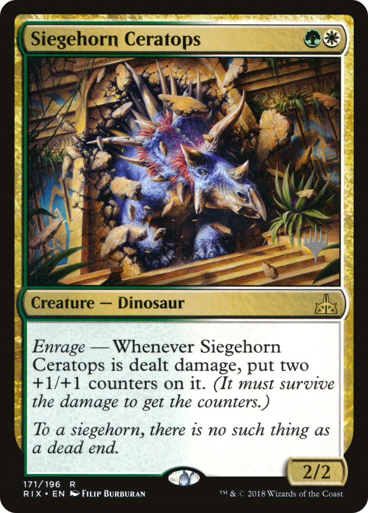 Siegehorn Ceratops (PRIX-171P) - Rivals of Ixalan Promos Foil