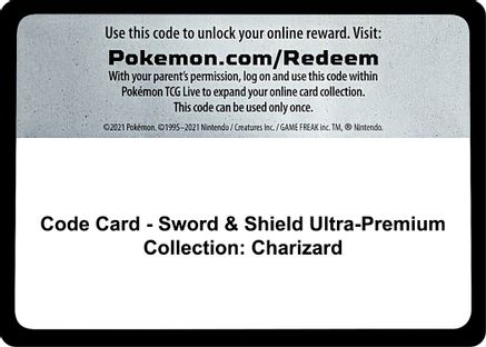 Code Card - Sword & Shield Ultra-Premium Collection: Charizard - Miscellaneous Cards & Products