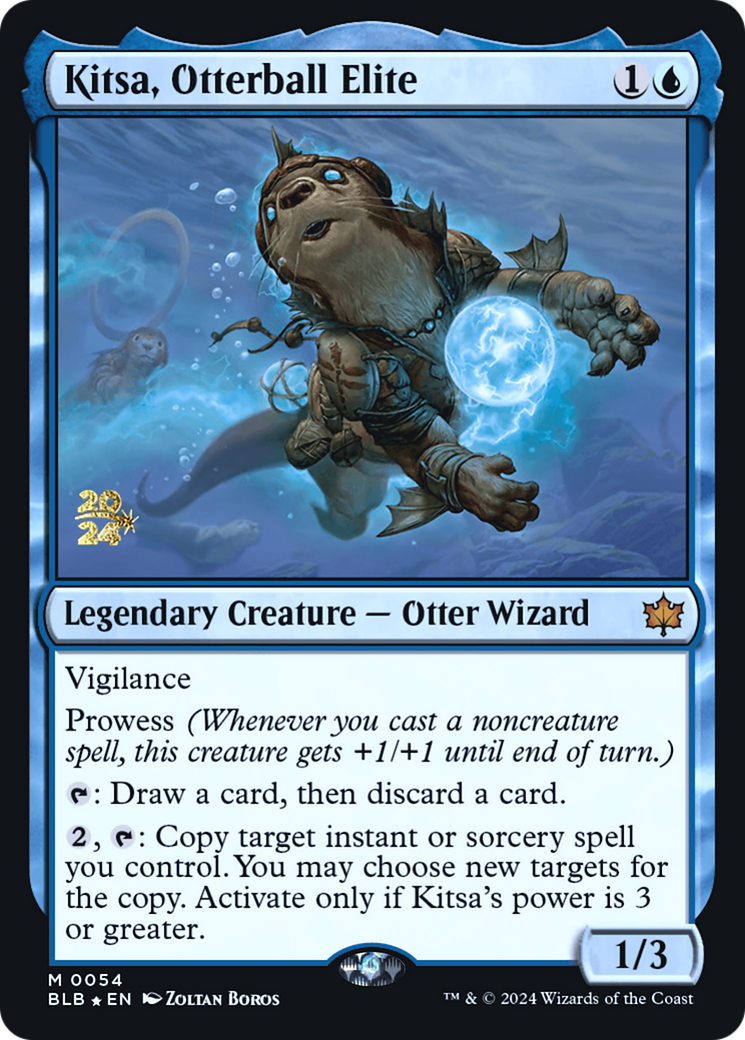 Kitsa, Otterball Elite (PBLB-54S) - Bloomburrow Promos Foil - Premium MTG Single from Wizards of the Coast - Just $7.34! Shop now at Game Crave Tournament Store