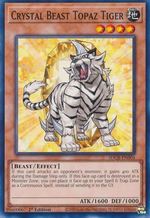 Crystal Beast Topaz Tiger (SDCB-EN004) - Structure Deck: Legend of the Crystal Beasts 1st Edition - Premium Yugioh Single from Konami - Just $0.25! Shop now at Game Crave Tournament Store