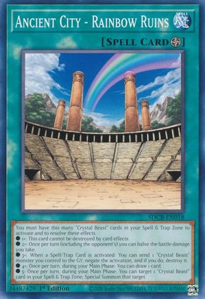Ancient City - Rainbow Ruins (SDCB-EN018) - Structure Deck: Legend of the Crystal Beasts 1st Edition - Premium Yugioh Single from Konami - Just $0.25! Shop now at Game Crave Tournament Store
