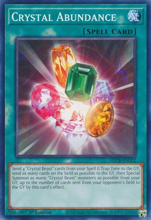 Crystal Abundance (SDCB-EN022) - Structure Deck: Legend of the Crystal Beasts 1st Edition - Premium Yugioh Single from Konami - Just $0.25! Shop now at Game Crave Tournament Store