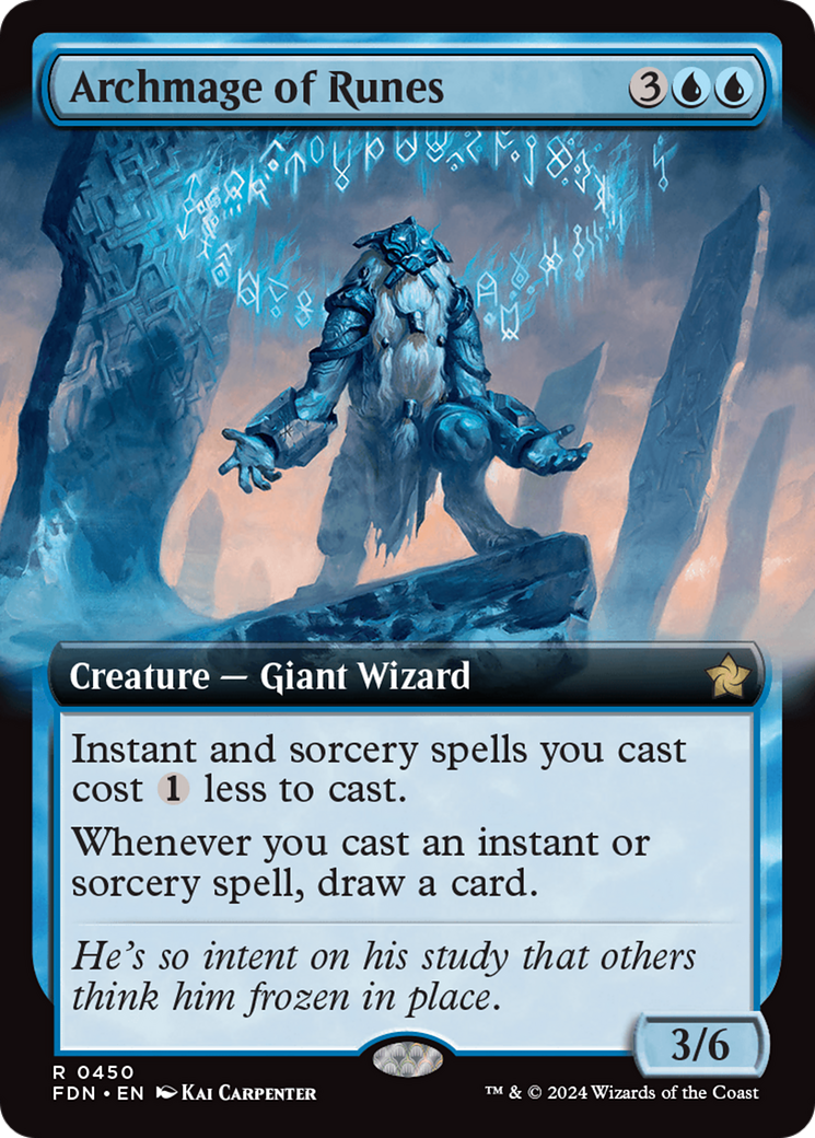Archmage of Runes (FDN-450) - Foundations: (Extended Art) - Premium MTG Single from Wizards of the Coast - Just $1.84! Shop now at Game Crave Tournament Store