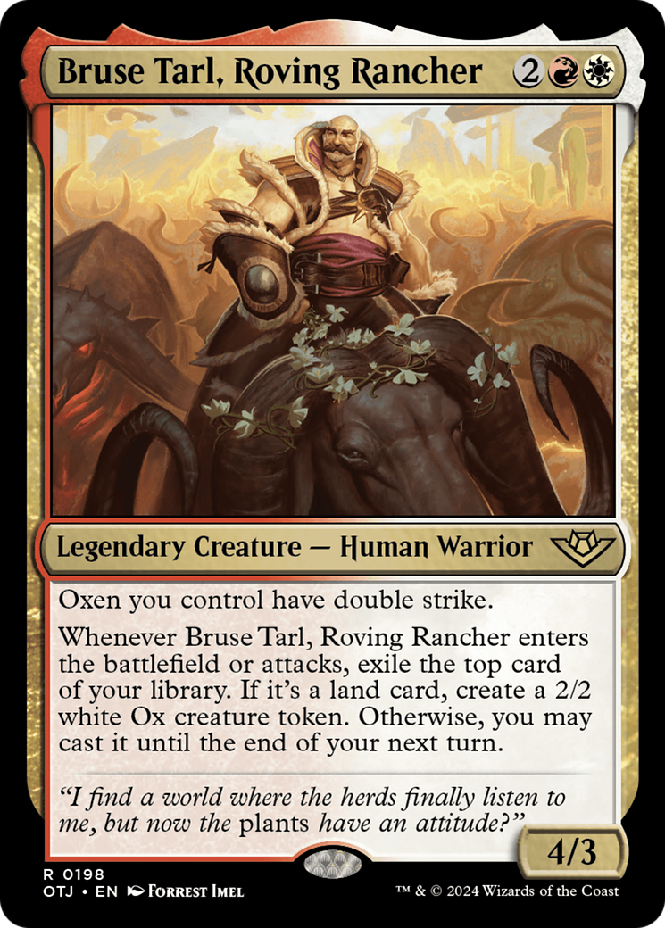 Bruse Tarl, Roving Rancher (OTJ-198) - Outlaws of Thunder Junction Foil - Premium MTG Single from Wizards of the Coast - Just $0.25! Shop now at Game Crave Tournament Store