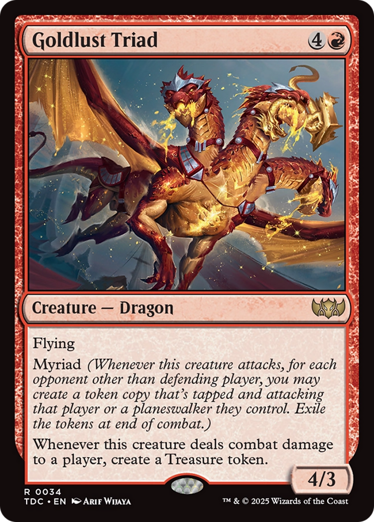 Goldlust Triad (TDC-034) - Tarkir: Dragonstorm Commander - Premium MTG Single from Wizards of the Coast - Just $2.21! Shop now at Game Crave Tournament Store