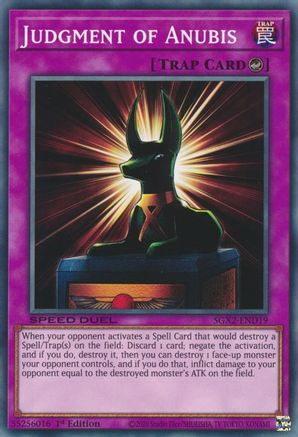 Judgment of Anubis (SGX2-END19) - Speed Duel GX: Midterm Paradox 1st Edition - Premium Yugioh Single from Konami - Just $0.25! Shop now at Game Crave Tournament Store