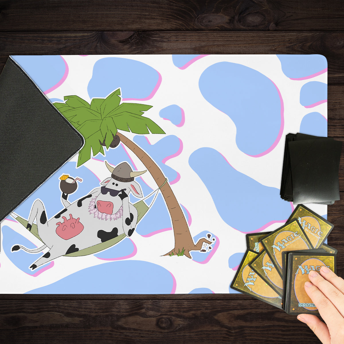 Summer Cow Tiki Gang Playmat - Premium Playmat from Inked Gaming - Just $34.99! Shop now at Game Crave Tournament Store