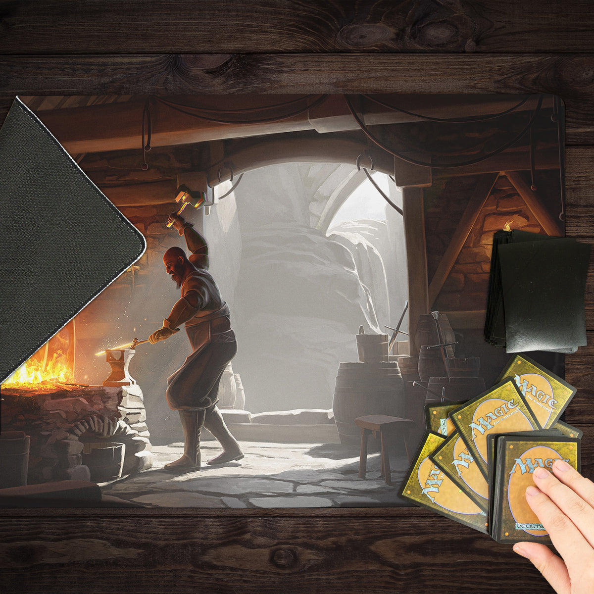 The Blacksmith's Forge Playmat - Premium Playmat from Inked Gaming - Just $34.99! Shop now at Game Crave Tournament Store