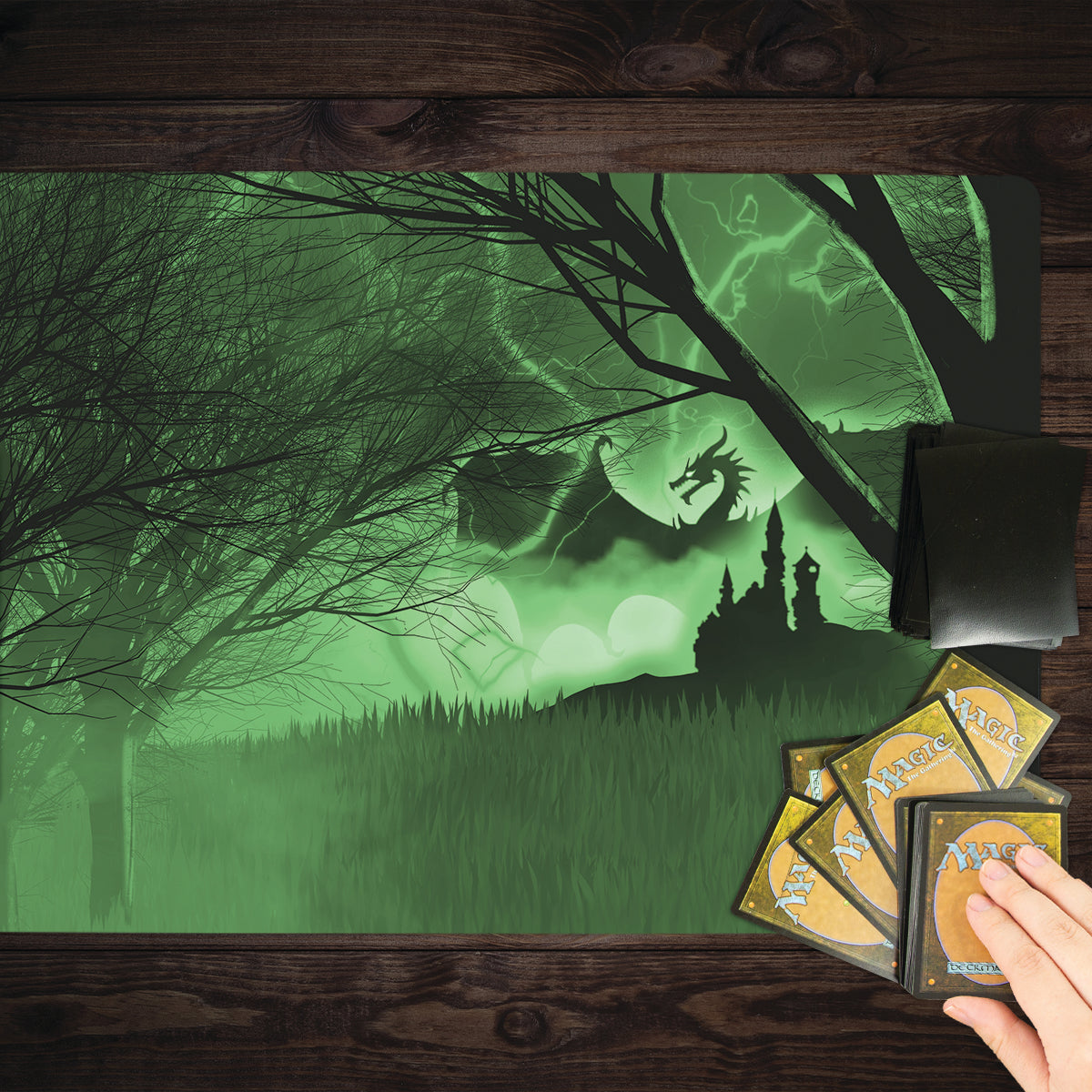 Thunder Dragon Castle Playmat - Premium Playmat from Inked Gaming - Just $34.99! Shop now at Game Crave Tournament Store