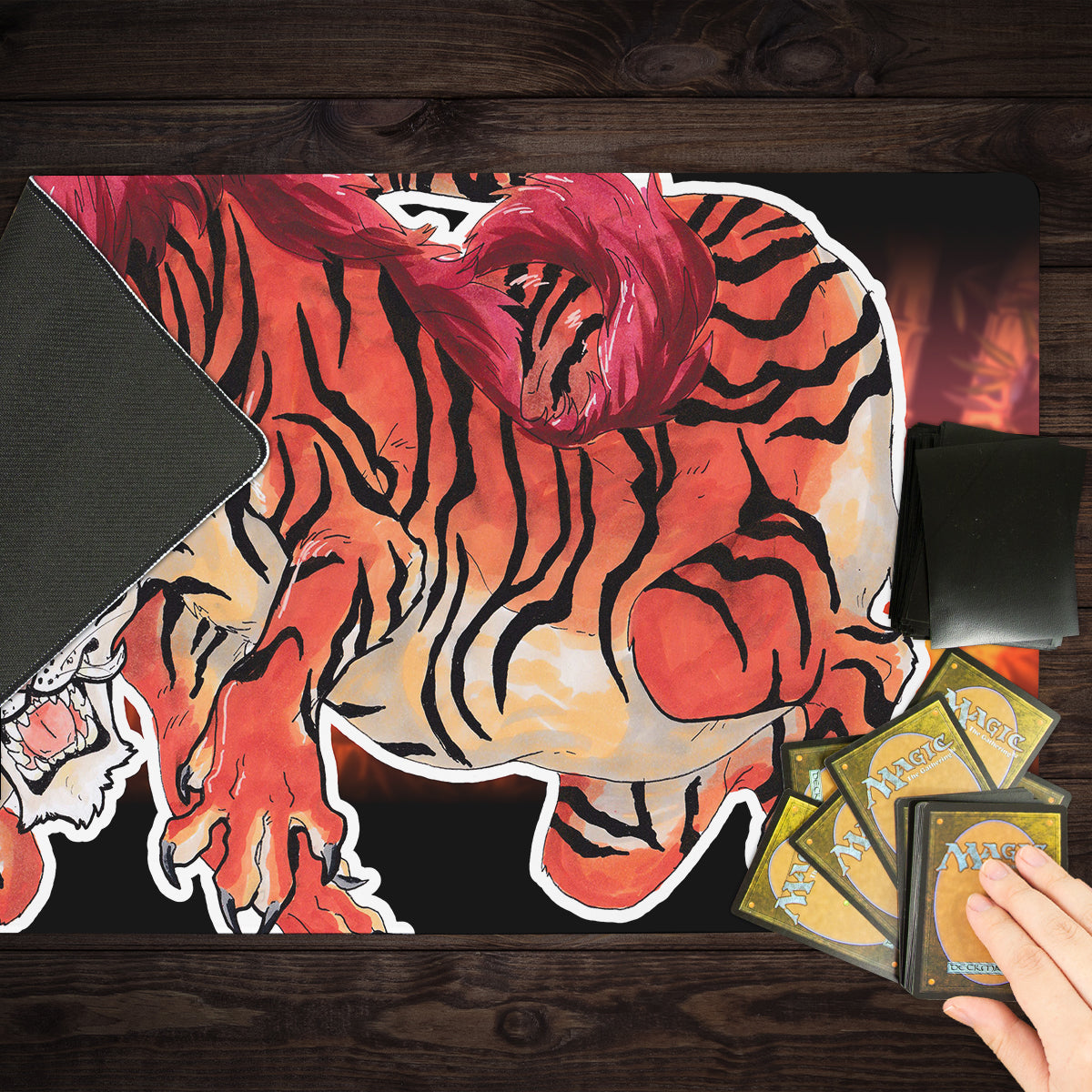 Tiger Dragon Oversized Playmat - Premium Playmat from Inked Gaming - Just $39.99! Shop now at Game Crave Tournament Store