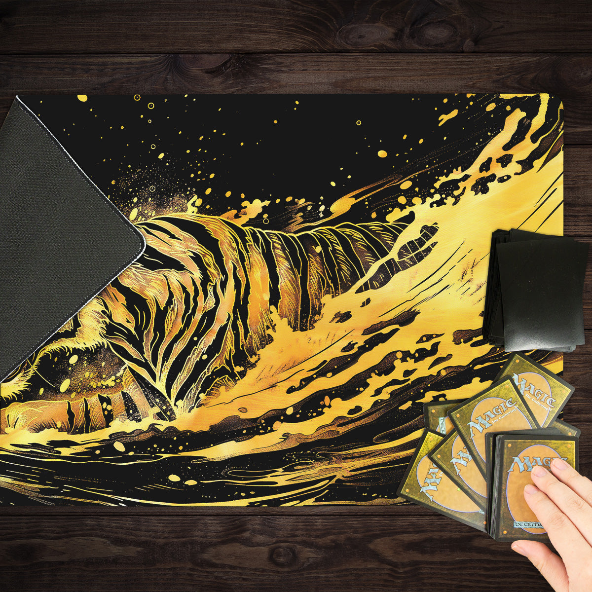 Tiger Molten Gold Playmat - Premium Playmat from Inked Gaming - Just $34.99! Shop now at Game Crave Tournament Store