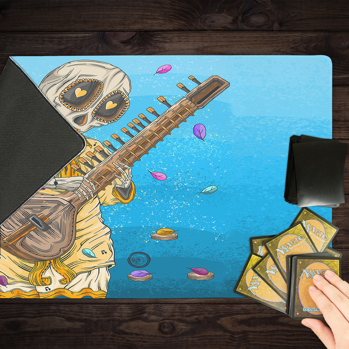 The Indian Sitar Player Playmat - Premium Desk Mat from Inked Gaming - Just $34.99! Shop now at Game Crave Tournament Store